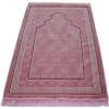 imageModefa Turkish Islamic Velvet Prayer Rug  Thick Wide Soft Praying Carpet for Men ampamp Women  Double Plush Large  Eid ampamp Ramadan Gift with Kufi Beads ampamp Car Hanger  Geometric Noor Dark BluePink