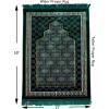imageModefa Turkish Islamic Velvet Prayer Rug  Thick Wide Soft Praying Carpet for Men ampamp Women  Double Plush Large  Eid ampamp Ramadan Gift with Kufi Beads ampamp Car Hanger  Geometric Noor Dark BlueGreen