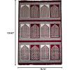 imageModefa Turkish Prayer Rug  Wide 12 Multi Person Velvet Namaz Sajadah Janamaz  Family Group Carpet GreenRed