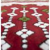 imageModefa Turkish Prayer Rug  Wide 12 Multi Person Velvet Namaz Sajadah Janamaz  Family Group Carpet GreenVined Arch  Red  Green