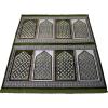 imageModefa Turkish Prayer Rug  Wide 8 Multi Person Velvet Namaz Sajadah Janamaz  Family Group Carpet Red 2Green 2