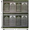 imageModefa Turkish Prayer Rug  Wide 8 Multi Person Velvet Namaz Sajadah Janamaz  Family Group Carpet Red 2Green 2