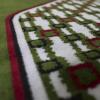 imageModefa Turkish Prayer Rug  Wide 8 Multi Person Velvet Namaz Sajadah Janamaz  Family Group Carpet Red 2Green 2