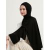 imageModefa Womens Turkish Islamic Premium Jersey Hijab Shawl Wrap ScarfBlack