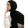 imageModefa Womens Turkish Islamic Premium Jersey Hijab Shawl Wrap ScarfBlack