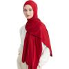 imageModefa Womens Turkish Islamic Premium Jersey Hijab Shawl Wrap ScarfDark Red