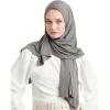 imageModefa Womens Turkish Islamic Premium Jersey Hijab Shawl Wrap ScarfGray