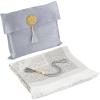 imageModefa Islamic Prayer Mat Gift Set  Thin Travel Janamaz Sajadah in Taffeta Gift Bag with Tasbih Prayer Beads  Chenille Turkish Praying Carpet  Ramadan ampamp Eid Gift Set BlackGrey