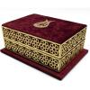 imageModefa Islamic Turkish Holy Quran in Arabic with Keepsake Velvet Gift Case ampamp Prayer Beads Tulip RedTulip Red