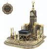 imageModefa Islamic Turkish Table Decor Showpiece Gift Sculpture Figure Arabic 99 Names of Allah Kaba Clock Tower Replica GoldLarge  9in x 105in wide  1025in tall