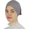 imageModefa Islamic Womens NonSlip Cotton Hijab Bonnet Cap UnderscarfDark Grey