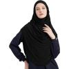 imageModefa Turkish Islamic Practical Easy Simple Instant Ready Long One Piece Amira Hijab ScarfBlack