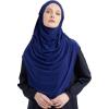 imageModefa Turkish Islamic Practical Easy Simple Instant Ready Long One Piece Amira Hijab ScarfBlue