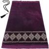 imageModefa Turkish Islamic Prayer Rug  Large ampamp Wide Soft Velvet Janamaz  Comfortable Muslim Praying Mat for Men ampamp Women  Ramadan or Eid Gift  with Prayer Beads Tesbih  Grand Plush PlumPlum