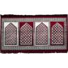 imageModefa Turkish Islamic Prayer Rug  Multi Person Janamaz Sajada for Family  Velvet Wide Large Gathering ampamp Group Praying Carpet Mat  Geometric Red ampamp Green Red  4 PersonGeometric Red  4 Person