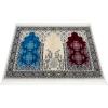 imageModefa Turkish Islamic Prayer Rug  Wide Plush Velvet Mat  Multi Person Muslim Janamaz for Family  Large Gathering ampamp Group Sajada Carpet  Floral Arch  3 Person 17111710  RedBeigeTeal Green