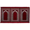 imageModefa Turkish Islamic Prayer Rug  Wide Plush Velvet Praying Mat  Multi Person Muslim Janamaz Sajada for Family or Large Gathering ampamp Group Praying Carpet  Floral Arch  3 Person RedRed