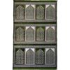 imageModefa Turkish Prayer Rug  Wide 12 Multi Person Velvet Namaz Sajadah Janamaz  Family Group Carpet GreenGeometric Green