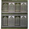 imageModefa Turkish Prayer Rug  Wide 8 Multi Person Velvet Namaz Sajadah Janamaz  Family Group Carpet Red 2Green 2