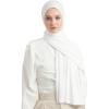 imageModefa Womens Turkish Islamic Premium Jersey Hijab Shawl Wrap ScarfWhite