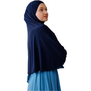 imageModefa Instant Hijab  Muslim Headscarf Women Ready to Wear Prayer  Khimar HijabNavy