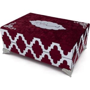 imageModefa Islamic Turkish Holy Quran in Arabic with Keepsake Velvet Gift Case ampamp Prayer Beads Tulip RedRed 418