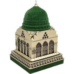 imageModefa Islamic Turkish Table Decor Showpiece Gift Sculpture Figure  AlMasjid anNabawi Medine The Prophets Mosque Gold