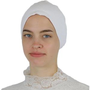 imageModefa Islamic Womens NonSlip Cotton Hijab Bonnet Cap UnderscarfWhite