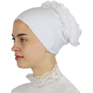 imageModefa Islamic Womens Volumizing NonSlip Cotton Hijab Bonnet Cap UnderscarfWhite