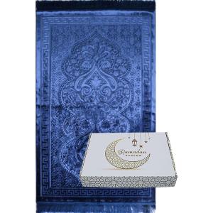 imageModefa Luxury Islamic Prayer Rug in Gift Box  Deluxe Gift Set with Prayer Mat ampamp Prayer Beads Tesbih  Soft Plush Turkish Prayer Rug for Men and Women  Ramadan or Eid Gift Hot PinkNavy Blue