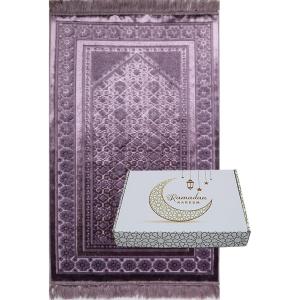 imageModefa Luxury Islamic Prayer Rug in Gift Box  Deluxe Gift Set with Prayer Mat ampamp Prayer Beads Tesbih  Soft Plush Turkish Prayer Rug for Men and Women  Ramadan or Eid Gift Hot PinkLilac