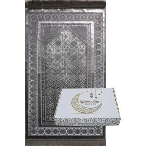 imageModefa Luxury Islamic Prayer Rug in Gift Box  Deluxe Gift Set with Prayer Mat ampamp Prayer Beads Tesbih  Soft Plush Turkish Prayer Rug for Men and Women  Ramadan or Eid Gift Hot PinkSilver Grey