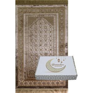 imageModefa Luxury Islamic Prayer Rug in Gift Box  Deluxe Gift Set with Prayer Mat ampamp Prayer Beads Tesbih  Soft Plush Turkish Prayer Rug for Men and Women  Ramadan or Eid Gift Hot PinkMink 2