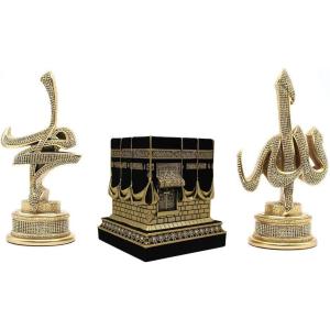 imageModefa Turkish Islamic Home Table Decor 3 Piece Sculpture Gift Set Arabic Allah Muhammad Kaba Tawhid Tulip AllahMuhammadTawhid TulipAllahMuhammadKaba