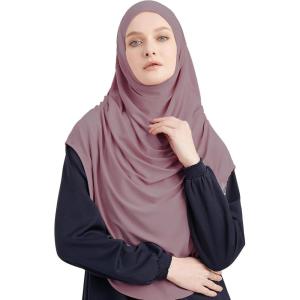imageModefa Turkish Islamic Practical Easy Simple Instant Ready Long One Piece Amira Hijab ScarfLilac