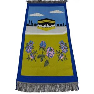 imageModefa Turkish Islamic Prayer Rug  Thin Praying Carpet for Boys and Girls  Small Child Size Muslim Prayer Mat for Young Kids  Ramadan or Eid Gift  Floral Floral KB Blue ampamp YellowFloral Kb Blue  Yellow