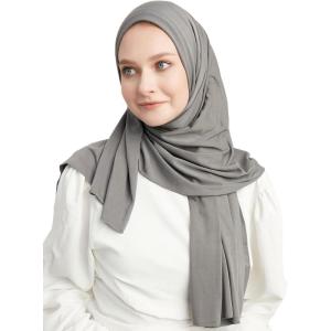 imageModefa Womens Turkish Islamic Premium Jersey Hijab Shawl Wrap ScarfGray