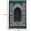 imageModefa Islamic Prayer Rug  Double Plush Large ampamp Wide Velvet Carpet  Traditional Muslim Janamaz Sajada  Thick Turkish Prayer Mat for Men ampamp Women Ramadan or Eid Gift  Floral Mihrab GreenFloral Mihrab Green