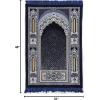 imageModefa Islamic Prayer Rug  Double Plush Large ampamp Wide Velvet Carpet  Traditional Muslim Janamaz Sajada  Thick Turkish Prayer Mat for Men ampamp Women Ramadan or Eid Gift  Floral Mihrab GreenFloral Mihrab Navy