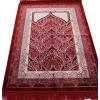 imageModefa Islamic Prayer Rug Large Wide Velvet  Muslim Janamaz Sajada  Thick Turkish Prayer Mat Carpet for Men Women with Kufi Cap  Plush Paisley RedRed