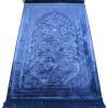 imageModefa Luxury Velvet Prayer Rug with Prayer Beads  Soft Elegant Muslim Turkish Janamaz Sajada Carpet for Men and Women  Plain Solid Prayer Mat Ramadan Eid Gift  Paisley Golden YellowNavy Blue