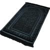 imageModefa Luxury Velvet Prayer Rug with Prayer Beads  Soft Elegant Muslim Turkish Janamaz Sajada Carpet for Men and Women  Plain Solid Prayer Mat Ramadan Eid Gift  Paisley Golden YellowNajma Black