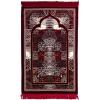 imageModefa Turkish Islamic Prayer Rug  Soft Velvet Janamaz Praying Carpet  Comfortable Muslim Praying Mat for Men ampamp Women  Ramadan or Eid Gift  Classic Elegant Swirl Red