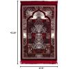 imageModefa Turkish Islamic Prayer Rug  Soft Velvet Janamaz Praying Carpet  Comfortable Muslim Praying Mat for Men ampamp Women  Ramadan or Eid Gift  Classic Elegant Swirl Red
