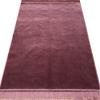 imageModefa Turkish Islamic Velvet Janamaz Prayer Rug  Prayer Mat Carpet for Men and Women  Traditional Muslim Sajadah  Ramadan or Eid Gift  Solid Simple RedLilac