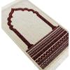 imageModefa Turkish Islamic Velvet Prayer Rug  Soft Plush Praying Carpet for Men and Women  Traditional Muslim Janamaz Sajada with Geometric Patterns  Ramadan or Eid Gift  Royal Mihrab RedRed