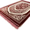 imageModefa Turkish Islamic Velvet Prayer Rug  Thick ampamp Wide Soft Praying Carpet for Men ampamp Women  Large Prayer Mat  Eid ampamp Ramadan Gift  with Kufi Cap Beads ampamp Car Hanger  Double Plush Floral RedFloral Arch  Rose Pink