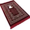 imageModefa Turkish Islamic Velvet Prayer Rug  Thick ampamp Wide Soft Praying Carpet for Men ampamp Women  Large Prayer Mat  Eid ampamp Ramadan Gift  with Kufi Cap Beads ampamp Car Hanger  Double Plush Floral RedRed