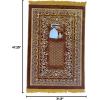 imageModefa Turkish Islamic Velvet Prayer Rug  Thick ampamp Wide Soft Praying Carpet for Men ampamp Women  Large Prayer Mat  Eid ampamp Ramadan Gift  with Kufi Cap Beads ampamp Car Hanger  Double Plush Floral RedKb Gold