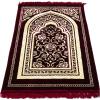 imageModefa Turkish Islamic Velvet Prayer Rug  Thick ampamp Wide Soft Praying Carpet for Men ampamp Women  Large Prayer Mat  Eid ampamp Ramadan Gift  with Kufi Cap Beads ampamp Car Hanger  Double Plush Floral RedFloral Arch  Red